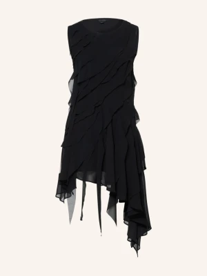 Allsaints Sukienka Angie Z Falbanami schwarz CZARNY