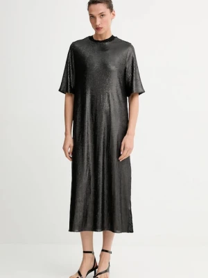 AllSaints sukienka ANNA kolor czarny midi prosta W066DD
