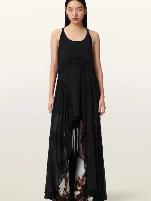 AllSaints sukienka asymetryczna z wiskozy DORINA