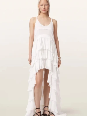 AllSaints sukienka bawełniana CAVARLY biały