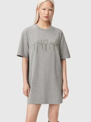 AllSaints sukienka bawełniana CHAINS