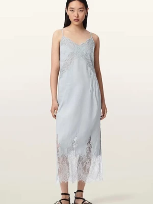 AllSaints sukienka bieliźniana lniana SAMIA