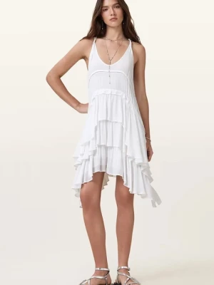 AllSaints sukienka CAVARLY kolor biały mini rozkloszowana W262DC
