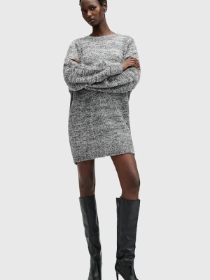 AllSaints sukienka DAZZLE kolor szary mini prosta W274DB