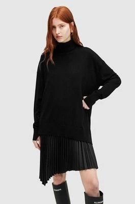 AllSaints sukienka i sweter FLORA DRESS kolor czarny mini rozkloszowana WD597Z