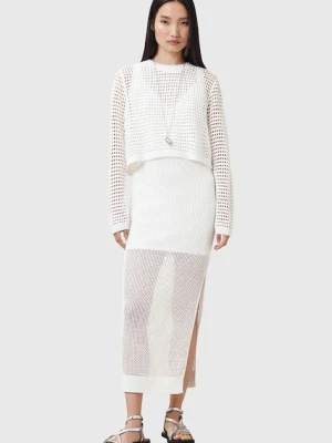 AllSaints sukienka i sweter MIRO kolor biały maxi prosta W179DC