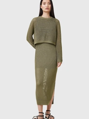 AllSaints sukienka i sweter MIRO kolor zielony maxi prosta W179DC