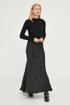 AllSaints sukienka i sweter z wełną kolor czarny maxi prosta