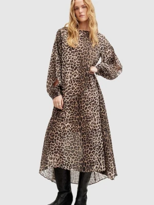 AllSaints sukienka JANE LEPPO maxi rozkloszowana W177DA