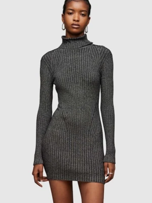 AllSaints sukienka Juliette kolor srebrny mini dopasowana