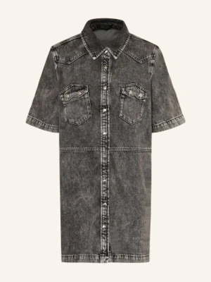 Allsaints Sukienka Koszulowa Rock W Stylu Jeansowym grau