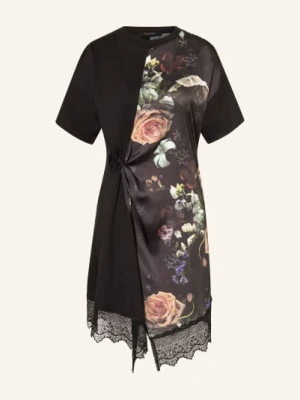 Allsaints Sukienka Lana Lace Z Mieszanki Materiałów Z Koronką schwarz