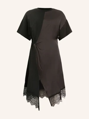 Allsaints Sukienka Lana Z Koronką schwarz
