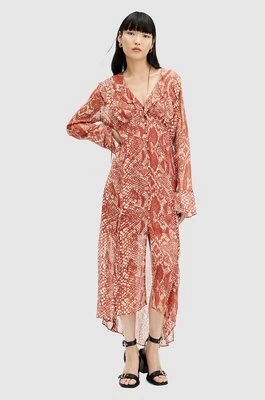 AllSaints sukienka LIANA WAIMEA DRESS maxi rozkloszowana WD559Z