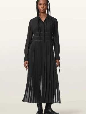 AllSaints sukienka maxi MINNA czarny