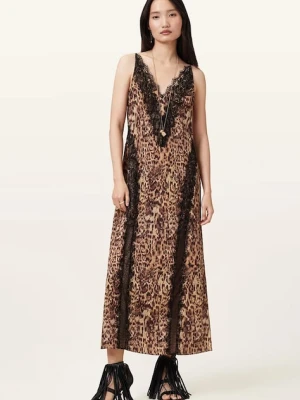 AllSaints sukienka MELIA kolor multicolor maxi rozkloszowana W103DC