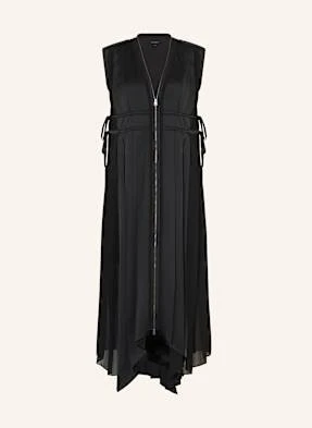 Allsaints Sukienka Plisowana Amala Z Mieszanki Materiałów schwarz