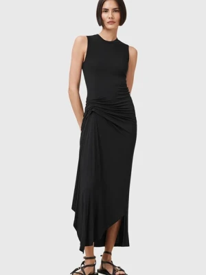 AllSaints sukienka RIVI kolor czarny midi dopasowana W166DC