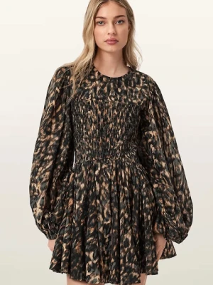 AllSaints sukienka rozkloszowana bawełniana CHIA