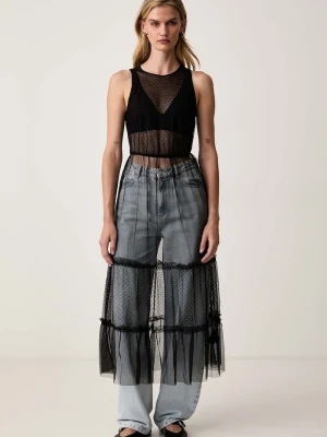 AllSaints sukienka rozkloszowana TERRA czarny