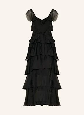 Allsaints Sukienka Sienna Z Wolantami schwarz
