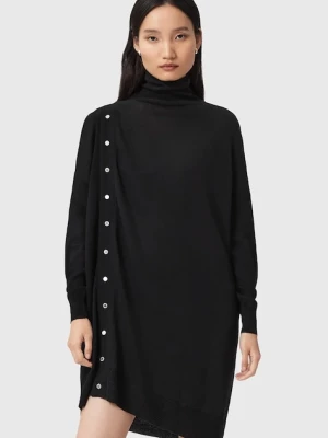 AllSaints sukienka wełniana UMI kolor czarny mini dopasowana W071DD