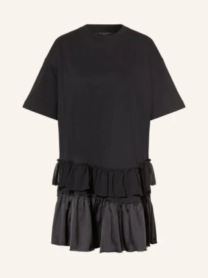 Allsaints Sukienka Z Dżerseju Feyre Z Mieszanką Materiałów schwarz