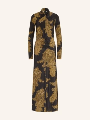 Allsaints Sukienka Z Dżerseju Mina schwarz