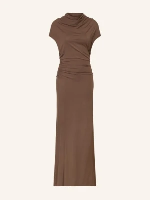 Allsaints Sukienka Z Dżerseju Selena braun