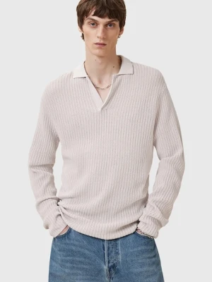 AllSaints sweter bawełniany THOMA męski kolor beżowy lekki M030KC