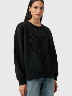 AllSaints sweter bawełniany TRIP damski kolor czarny W032JD