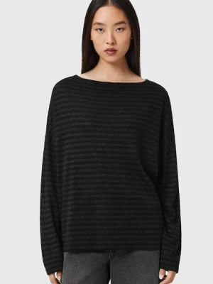 AllSaints sweter damski kolor czarny lekki W012JZ