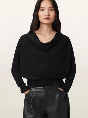 AllSaints sweter damski wełniany RIDLEY czarny