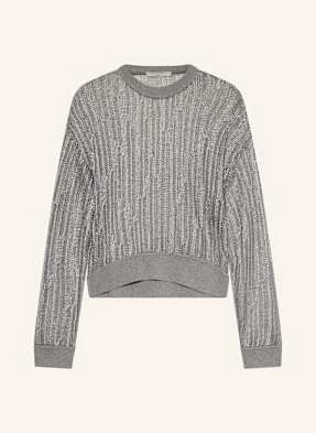 Allsaints Sweter Giana Z Błyszczącą Przędzą silber