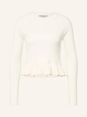 Allsaints Sweter Jas Z Falbankami weiss ECRU