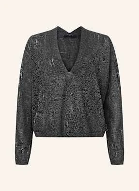 Allsaints Sweter Kaito Z Błyszczącą Przędzą grau