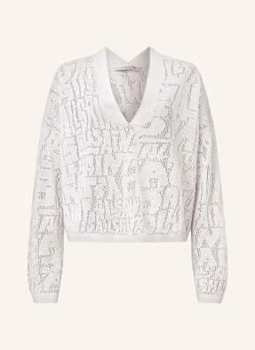 Allsaints Sweter Kaito Z Błyszczącą Przędzą weiss