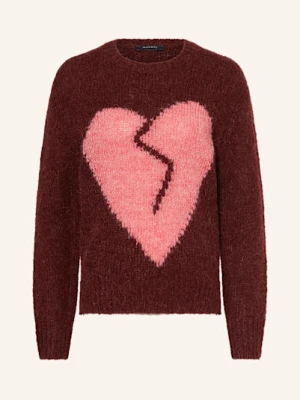 Allsaints Sweter Luvheart rot