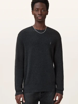 AllSaints sweter męski z dodatkiem wełny czarny