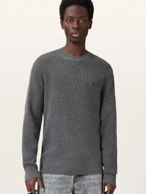 AllSaints sweter męski z dodatkiem wełny szary