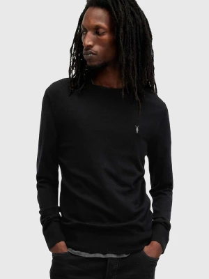 AllSaints sweter męski z wełny merino czarny