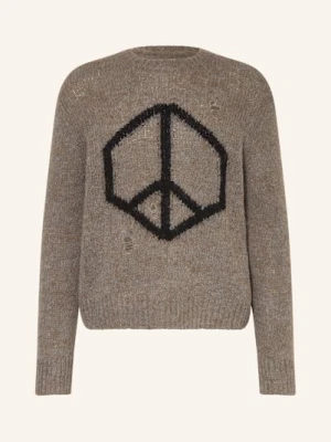 Allsaints Sweter Message Z Dodatkiem Alpaki grau