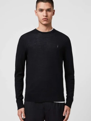 AllSaints – Sweter MODE MERINO CREW czarny