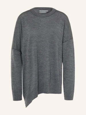 Allsaints Sweter Oversize Martel Z Wełny Merynosowej grau SZARY