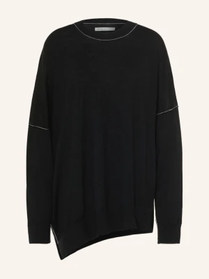 Allsaints Sweter Oversize Martel Z Wełny Merynosowej schwarz