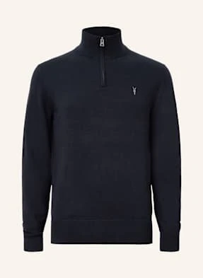Allsaints Sweter Typu Troyer Kilburn blau