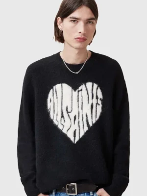 AllSaints sweter wełniany BUBBLE męski kolor czarny M023KC