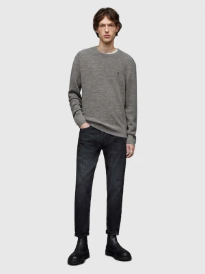 AllSaints sweter wełniany IVAR MERINO CREW szary