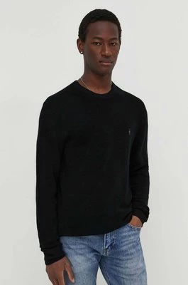 AllSaints Sweter wełniany IVAR MERINO CREW męski kolor czarny MK034P