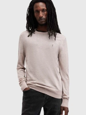 AllSaints sweter wełniany MODE męski kolor beżowy M002KZ